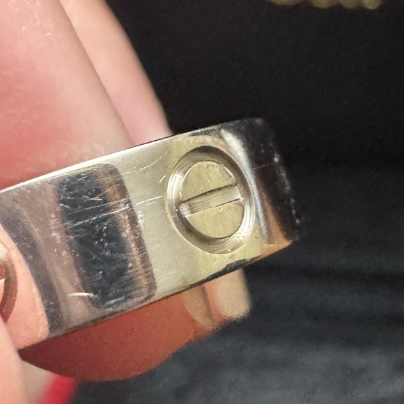 CARTIER Love Ring Classic Model 18k White Gold Sz 49 4.75 US - Picture 6 of 9
